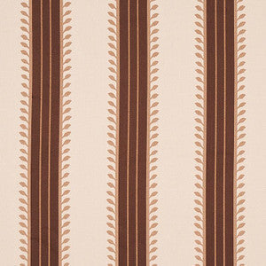 Schumacher Fabric Etruscan Stripe Brown 80722