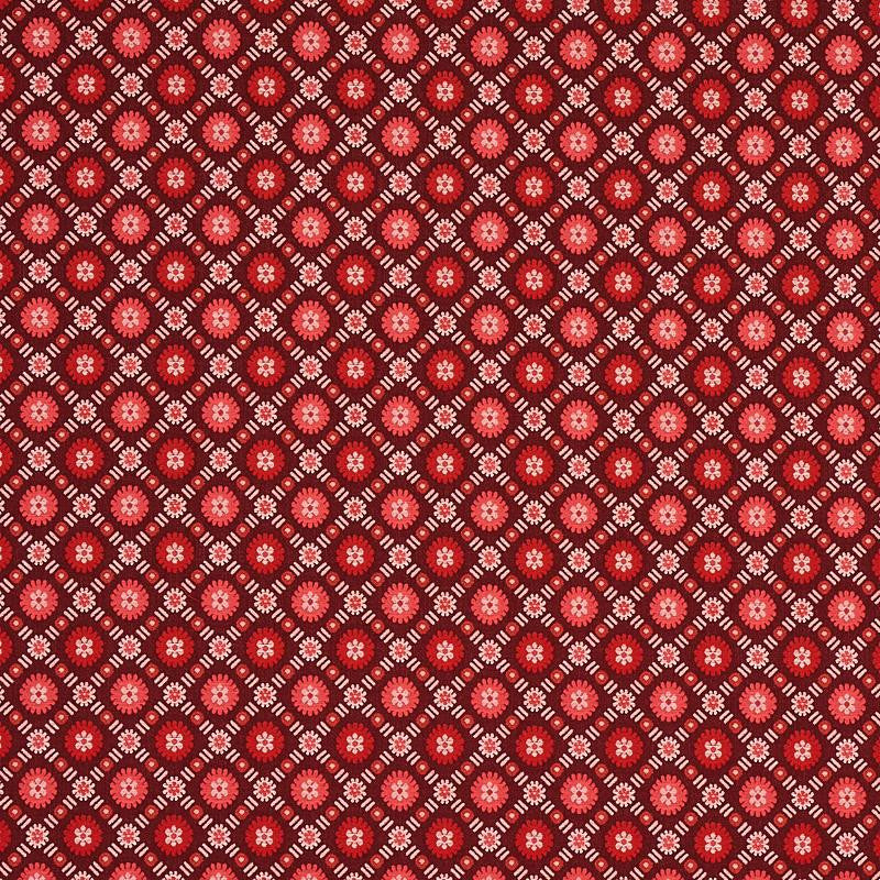 Larissa Burgundy 80771 by Schumacher Designer Fabric Cabana 1.5" - Swanky Fabrics -