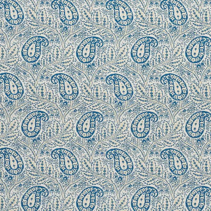 Whittaker Paisley Indigo 1297002 by Schumacher Designer Fabric Classic Prints 7.75" - Swanky Fabrics -
