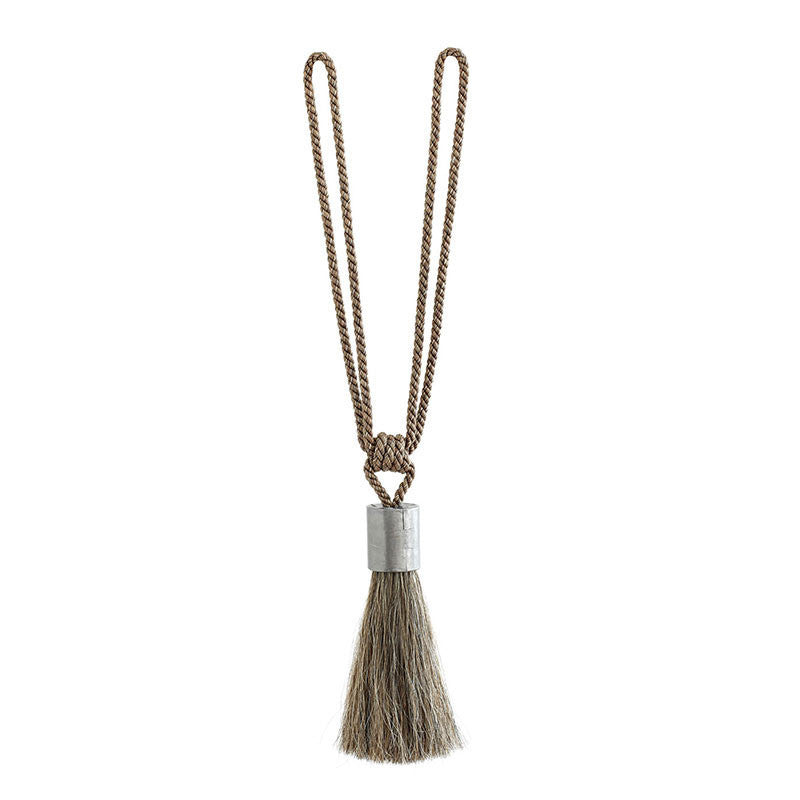 Brindle Bronco Horsehair Tie Back 67260 by Schumacher Designer Trim AU NATUREL 2 TRIMMINGS See Sample BELGIUM . </p><p>Repeat: Horizontal: - and Vertical: - 0" WIDE (0CM) - Swanky Fabrics -