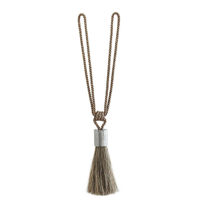 Brindle Bronco Horsehair Tie Back 67260 by Schumacher Designer Trim AU NATUREL 2 TRIMMINGS See Sample BELGIUM . </p><p>Repeat: Horizontal: - and Vertical: - 0" WIDE (0CM) - Swanky Fabrics -