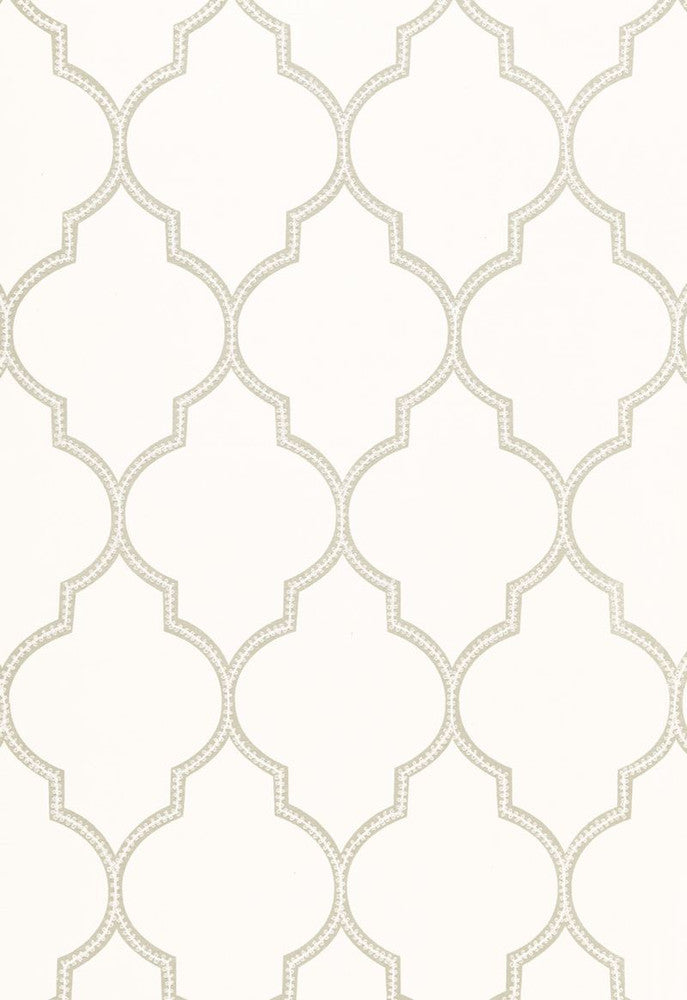 Algiers Embroidery Linen 67331 by Schumacher Designer Fabric Au-Naturel 52% Linen, 48% Cotton Martindale 5,000 Horizontal: 4.375 and Vertical: 14.5 52.25 - Swanky Fabrics -