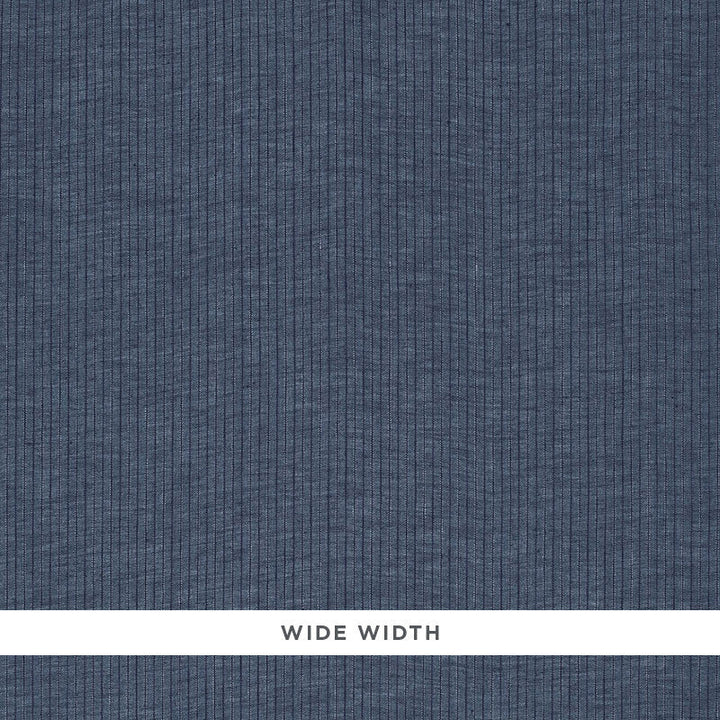 Cascade Stripe Indigo 67390 by Schumacher Designer Fabric ESSENTIALS: SHEERS & CASEMENTS I LINEN 100% ITALY </p><p>Repeat: Horizontal: 5/8" (2CM) and Vertical: 121 - Swanky Fabrics -