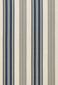 Schumacher Fabric Fjord Stripe Indigo 67480