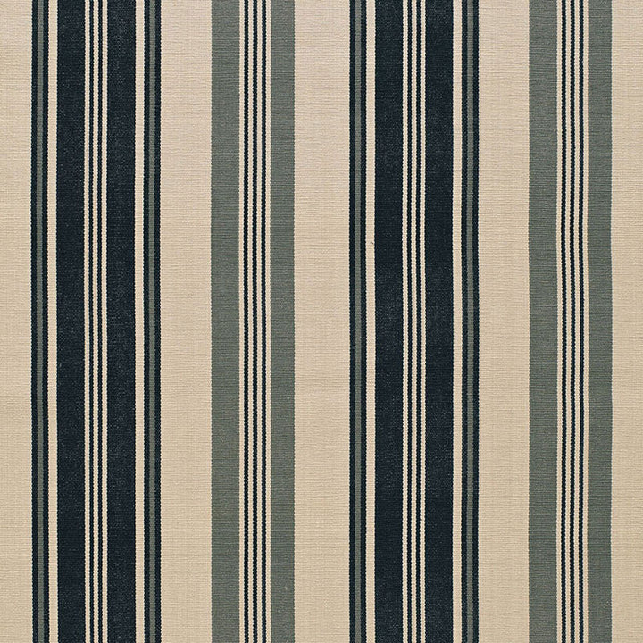 Fjord Stripe Ebony 67481 by Schumacher Designer Fabric AU NATUREL 2 See Sample INDIA MEDIUM DUTY </p><p>Repeat: Horizontal: 13 1/8" (33CM) and Vertical: - 52 3/4" WIDE (134CM) - Swanky Fabrics -