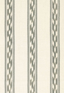 Schumacher Fabric Mojave Ikat Stripe Slate 67512