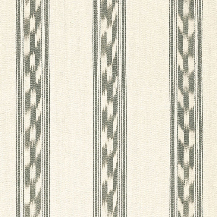 Mojave Ikat Stripe Slate 67512 by Schumacher Designer Fabric IKAT COLLECTION See Sample INDIA HEAVY DUTY </p><p>Repeat: Horizontal: 9" (23CM) and Vertical: 4 1/4" (11CM) 53 1/2" WIDE (136CM) - Swanky Fabrics -