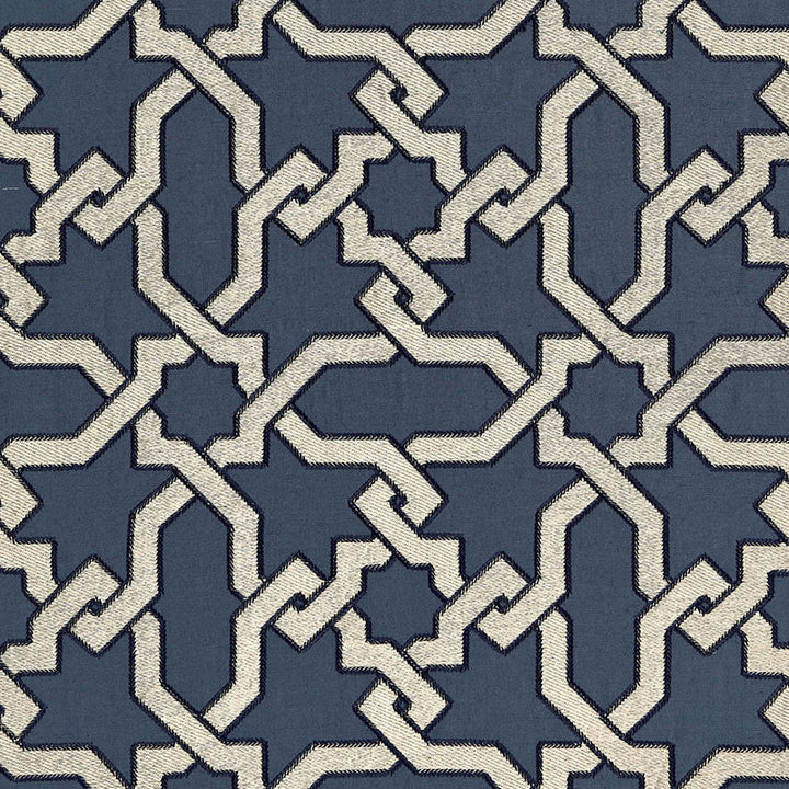 Cordoba Embroidery Indigo 67570 by Schumacher Fabric Schumacher Fabric Cordoba Embroidery Indigo 67570Fabric LINEN 56% INDIA </p><p>Repeat: H: HORZ. 12 5/8" (32CM) , V: VERT. 12 5/8" (32CM) 50.375 - Fabric Carolina -