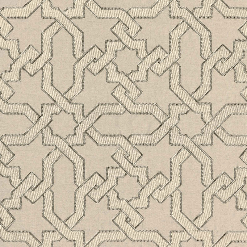 Cordoba Embroidery Stone 67571 by Schumacher Designer Fabric AU NATUREL 2 LINEN 56% VISCOSE RAYON 34% INDIA MARTINDALE 8,000 </p><p>Repeat: Horizontal: 12 5/8" (32CM) and Vertical: 12 5/8" (32CM) 50.375 - Swanky Fabrics -