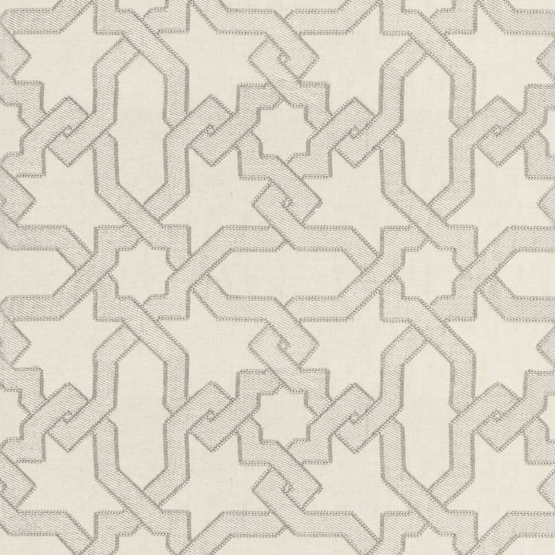 Cordoba Embroidery Pearl 67572 by Schumacher Designer Fabric AU NATUREL 2 See Sample INDIA . </p><p>Repeat: Horizontal: 12 5/8" (32CM) and Vertical: 12 5/8" (32CM) 50 3/8" WIDE (128CM) - Swanky Fabrics -
