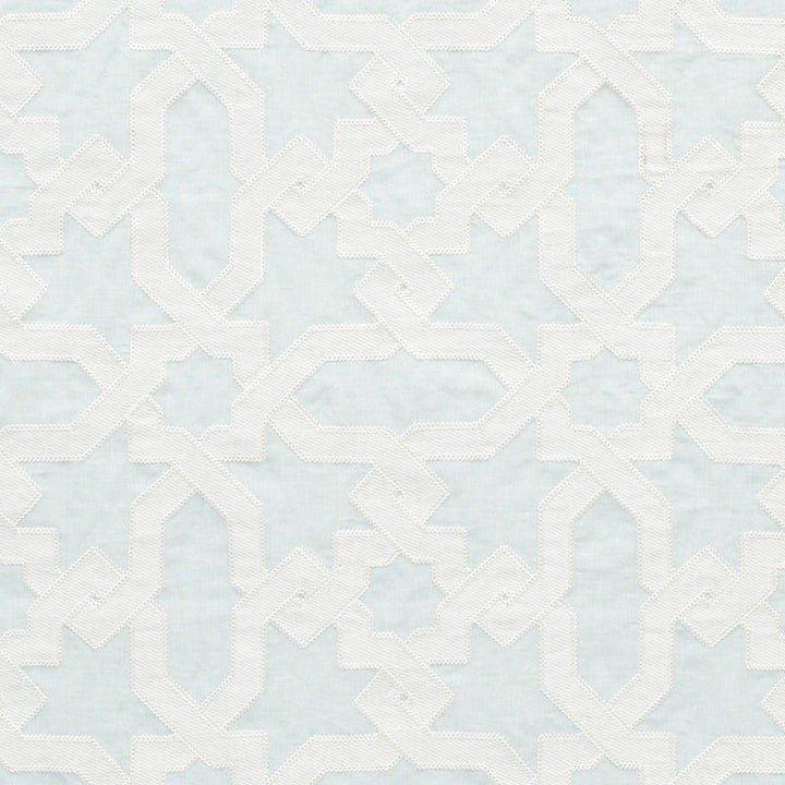 Cordoba Embroidery Mist 67573 by Schumacher Designer Fabric AU NATUREL II LINEN 56% VISCOSE 34% INDIA </p><p>Repeat: Horizontal: 6 3/4" (17CM) and Vertical: 12 5/8" (32CM) 50.375 - Swanky Fabrics -