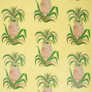 Schumacher Fabric Pineapples Chintz Yellow 178803