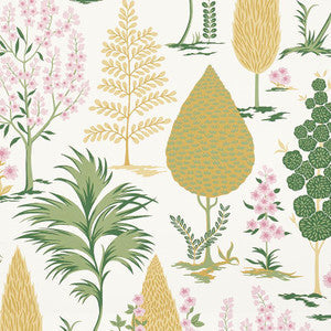 Schumacher Wallpaper Pandora Yellow & Pink 5009962