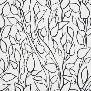 Schumacher Wallpaper Solandra Vine Black 5010071