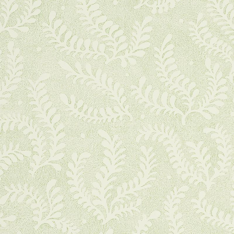 Etched Fern Leaf 5010381 by Schumacher Designer Wallpaper Wallflowers 13.5" - Swanky Fabrics -