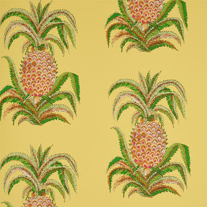 Schumacher Wallpaper Pineapples Yellow 5010452