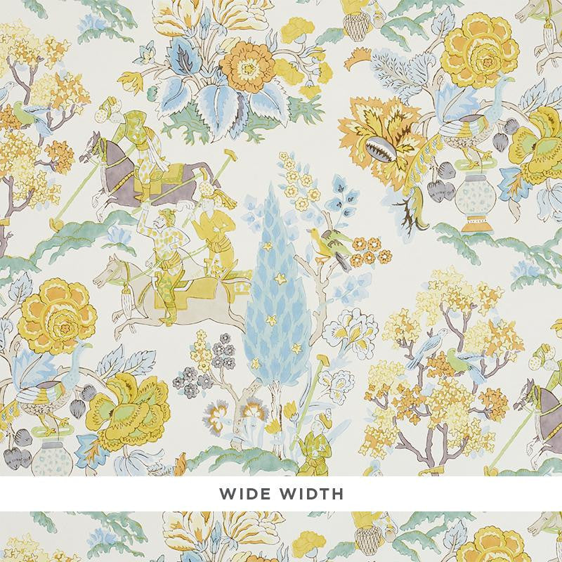 Persian Lancers Citron 5010460 by Schumacher Designer Wallpaper Signature Schumacher 26.0" - Swanky Fabrics -