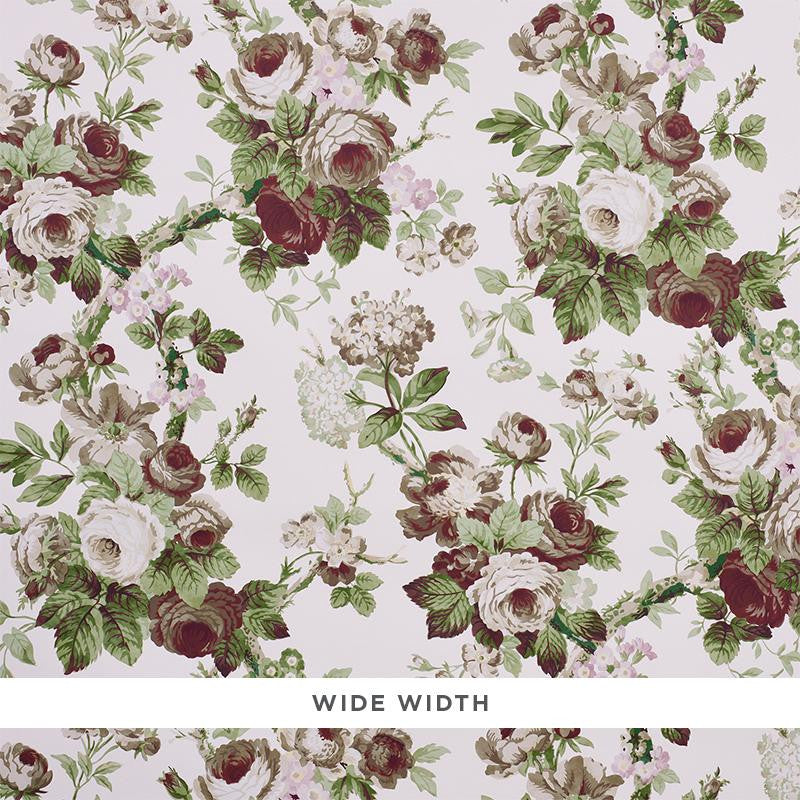 Nancy Floral Grisaille 5010841 by Schumacher Designer Wallpaper Country Chic 27.75" - Swanky Fabrics -