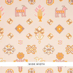 Schumacher Wallpaper Chuska Warp Print Pink & Orange 5010871