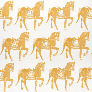 Schumacher Wallpaper Marwari Horse Mustard 5011131
