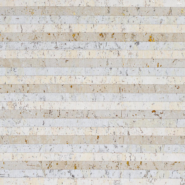 Cork Stripe White 5013000 by Schumacher Designer Wallpaper Textured Wallcoverings & Printed Grasscloths - Swanky Fabrics -