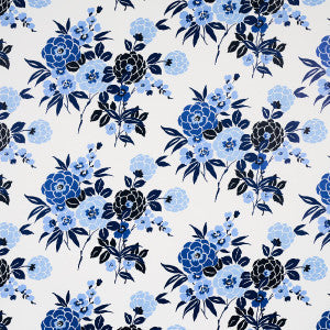 Schumacher Wallpaper Valentina Floral Blues 5013130