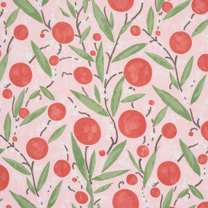 Schumacher Wallpaper Mirabelle Cherry & Blush 5013201