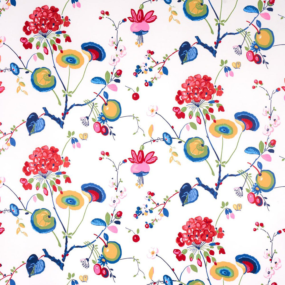 Vasily Multi 5013211 by Schumacher Designer Wallpaper Schumacher Classics 13.5" - Swanky Fabrics -
