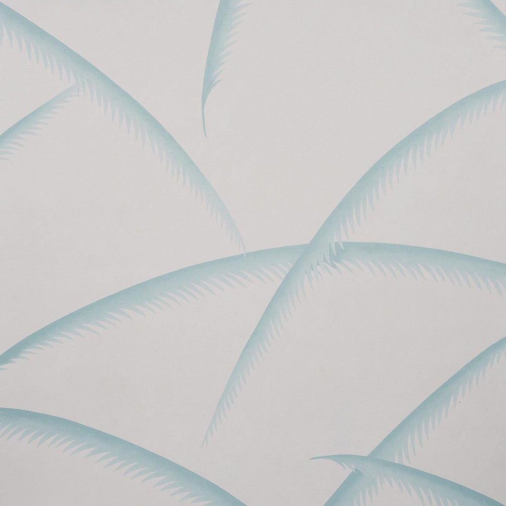 Deco Palms Seaglass 5013300 by Schumacher Designer Wallpaper Panels Collection 54.0" - Swanky Fabrics -
