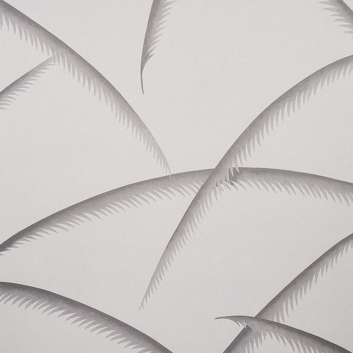Deco Palms Charcoal 5013301 by Schumacher Designer Wallpaper Panels Collection 54.0" - Swanky Fabrics -