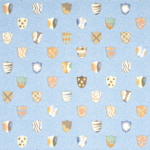 Schumacher Wallpaper Heraldic Oxford Blue 5013491