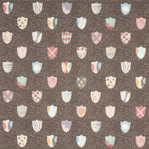 Schumacher Wallpaper Heraldic Brown 5013493