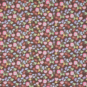 Schumacher Wallpaper Calico Multi On Brown 5013502