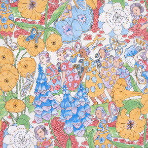 Schumacher Wallpaper Fairie Garden Yellow And Ivory 5013541