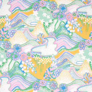 Schumacher Wallpaper Daisy Chain Light Multi 5013550