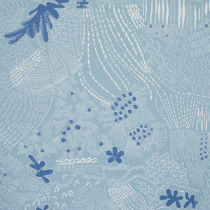 Schumacher Wallpaper Haven Teal And Navy 5013561
