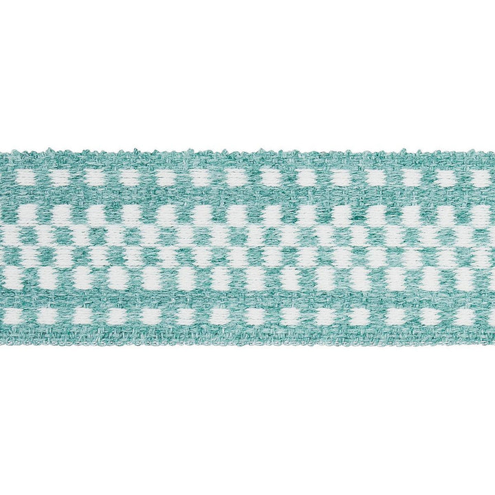 Marta Tape Indoor/Outdoor Aqua 73657 by Schumacher Designer Trim Indoor/Outdoor Recolors - Swanky Fabrics -