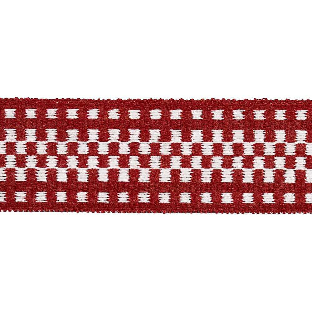 Marta Tape Indoor/Outdoor Red 73658 by Schumacher Designer Trim Indoor/Outdoor Recolors - Swanky Fabrics -
