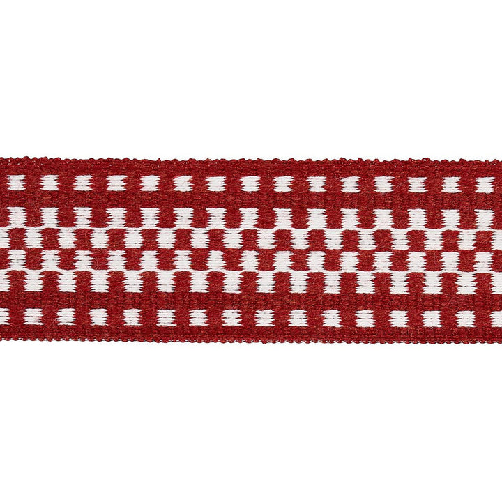 Marta Tape Indoor/Outdoor Red 73658 by Schumacher Designer Trim Indoor/Outdoor Recolors - Swanky Fabrics -