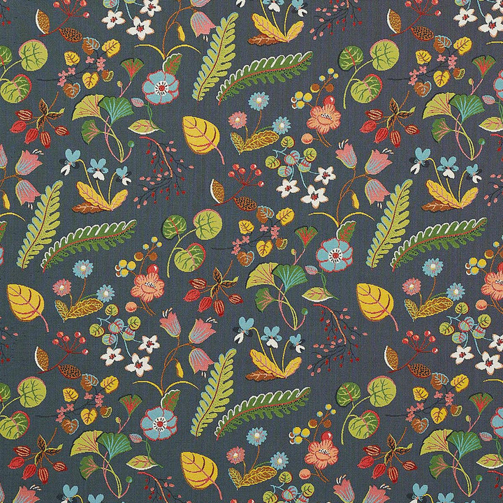 Botanica Indoor/Outdoor Charcoal 75941 by Schumacher Designer Fabric Indoor/Outdoor Recolors 26.75" - Swanky Fabrics -