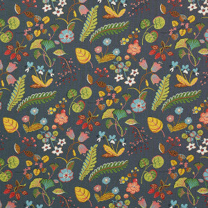 Schumacher Fabric Botanica Indoor/Outdoor Charcoal 75941