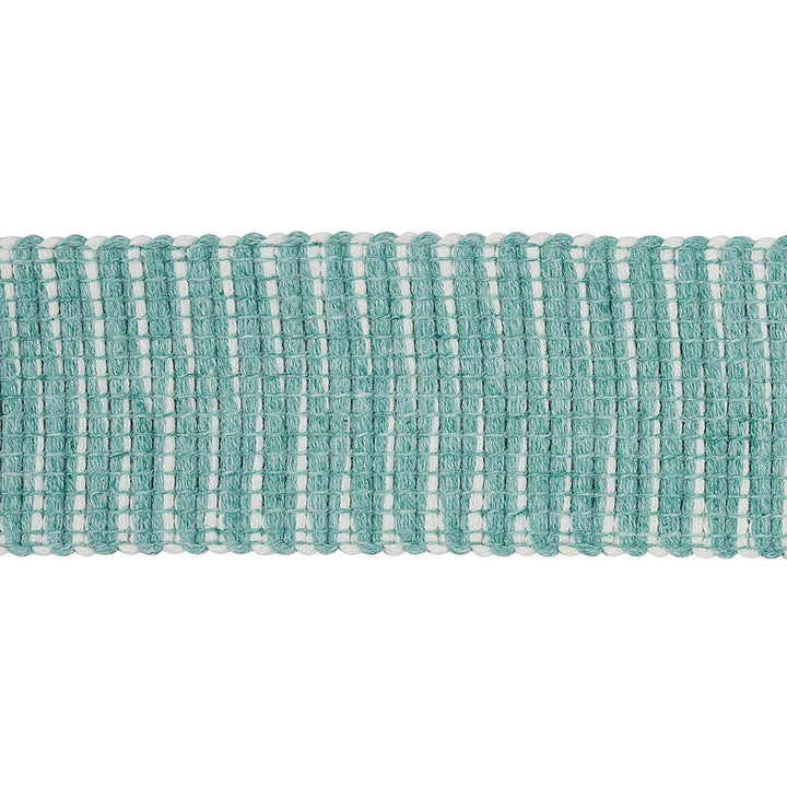 Pierce Tape Indoor/Outdoor Aqua 79414 by Schumacher Designer Trim Indoor/Outdoor Recolors - Swanky Fabrics -