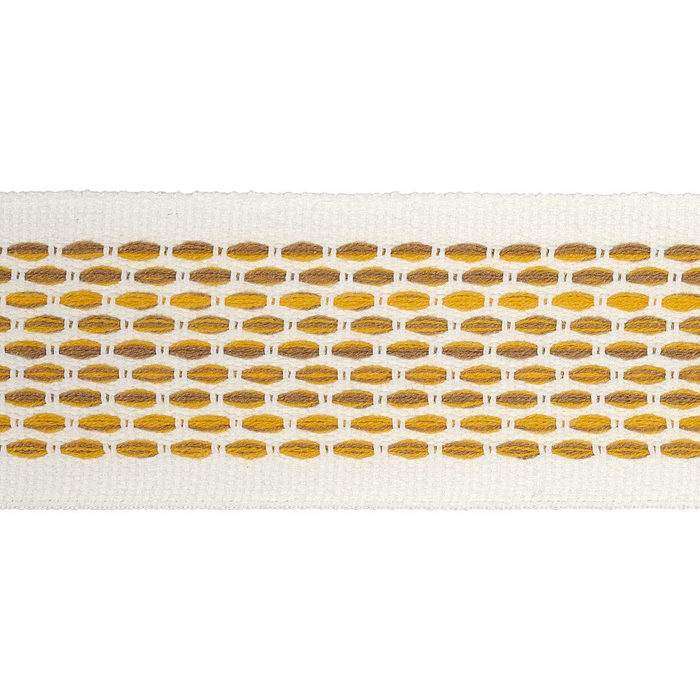 Portola Tape Indoor/Outdoor Yellow 79425 by Schumacher Designer Trim Indoor/Outdoor Recolors - Swanky Fabrics -