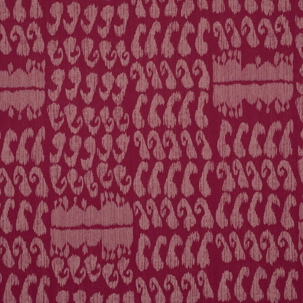 Nallamala Garnet 80382 by Schumacher Designer Fabric Perennial Favorites 27.5" - Swanky Fabrics -