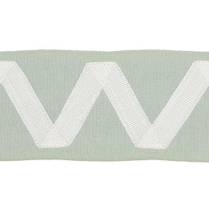 Schumacher Trim Legere Appliqu Tape Ivory On Seaglass 80872