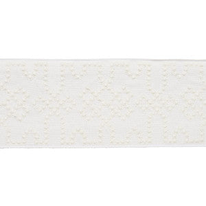 Schumacher Trim Knotted Trellis Tape White On White 80884