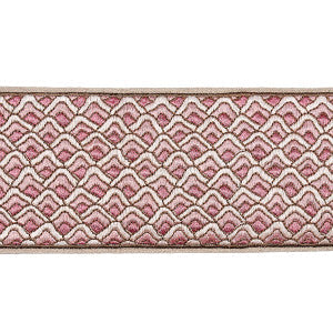 Schumacher Trim Sunrise Embroidery Tape Pink 80891