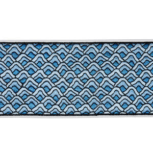 Schumacher Trim Sunrise Embroidery Tape Blues 80893