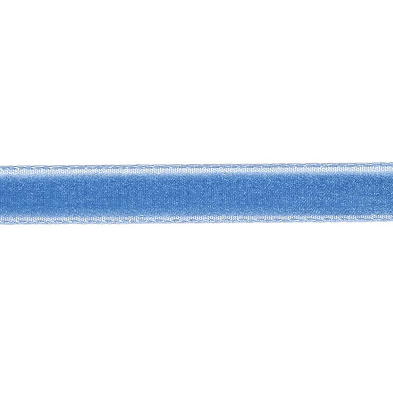 Velvet Tape Narrow Cadet 80923 by Schumacher Designer Trim Perfect Basics: Velvet Tapes - Swanky Fabrics -