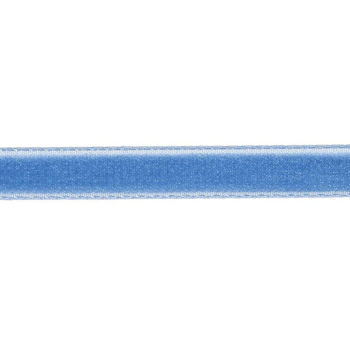 Velvet Tape Narrow Cadet 80923 by Schumacher Designer Trim Perfect Basics: Velvet Tapes - Swanky Fabrics -